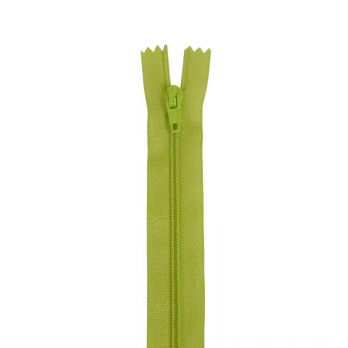 Fermeture à glissière polyester non séparable - vert