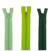 Fermeture à glissière polyester non séparable - vert