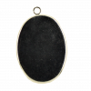 Breloque 29mm ovale avec rebord