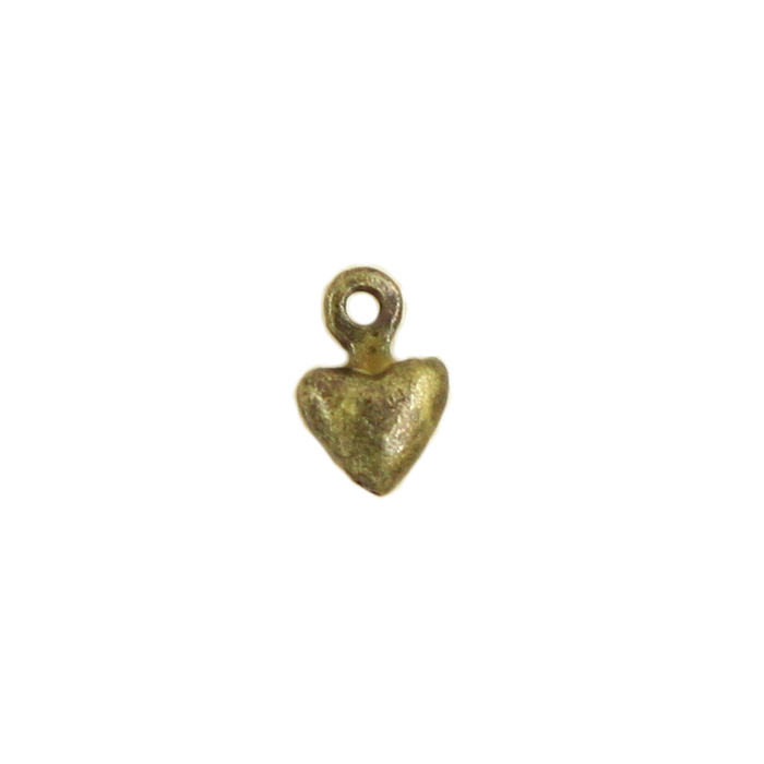 Breloque coeur 7mm bronze x5