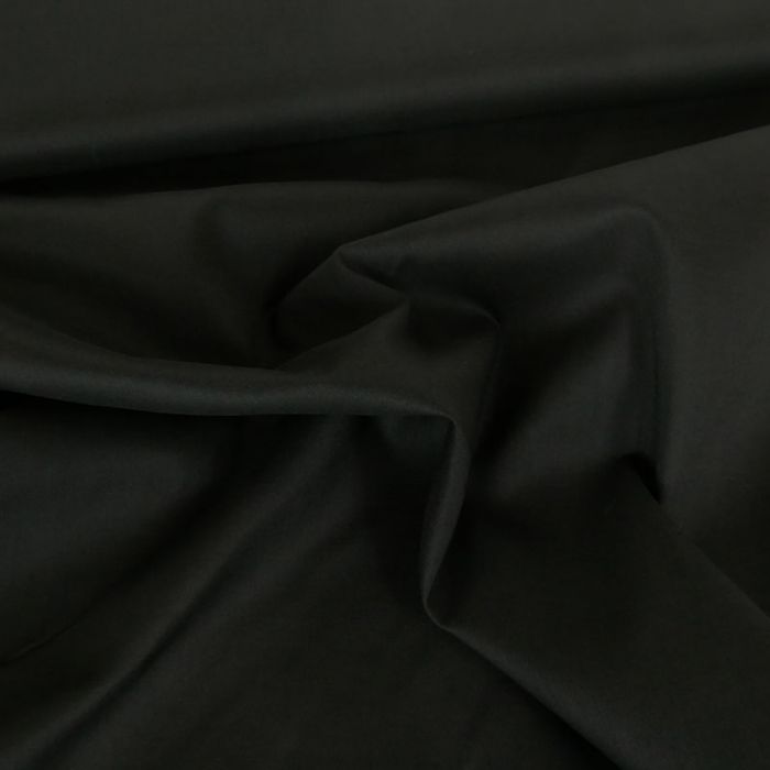 Tissu voile de coton uni noir x 10 cm
