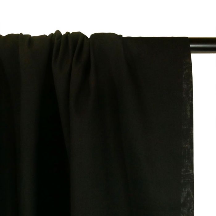 Tissu voile de coton uni - noir x 10 cm
