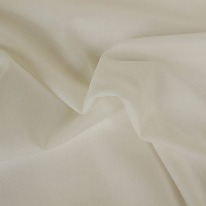 Tissu voile de coton uni écru