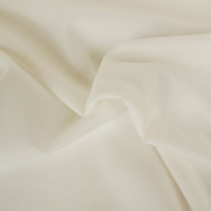 Tissu voile de coton uni blanc
