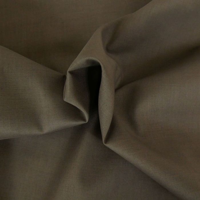 Tissu voile de coton uni - taupe  x 10 cm