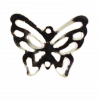 Breloque filigrane papillon 20mm argent
