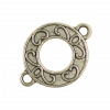 Breloque intercalaire motif anneau 21mm argent