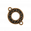 Breloque intercalaire motif anneau 21mm cuivre