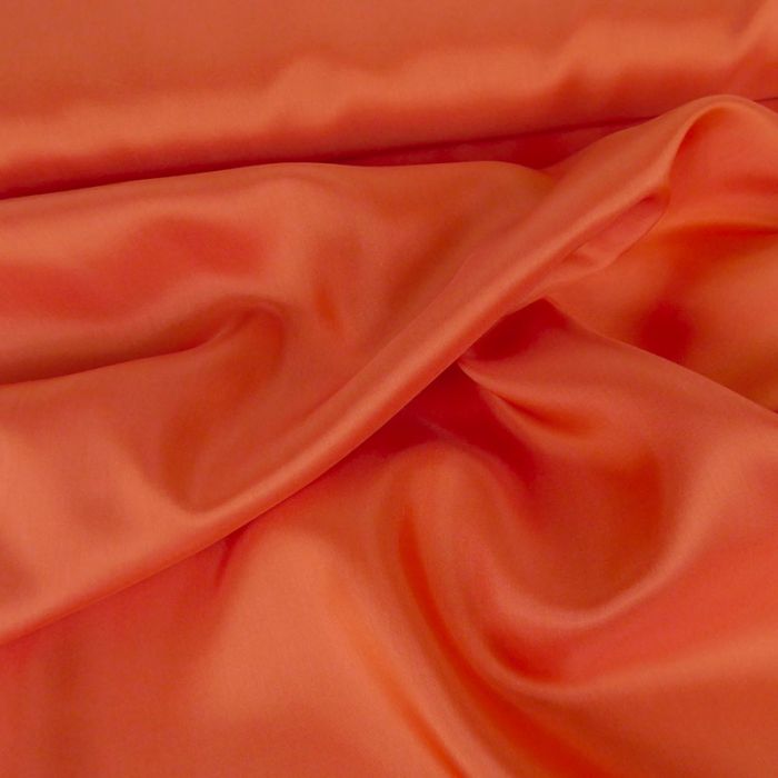 Tissu doublure viscose - corail x 10 cm