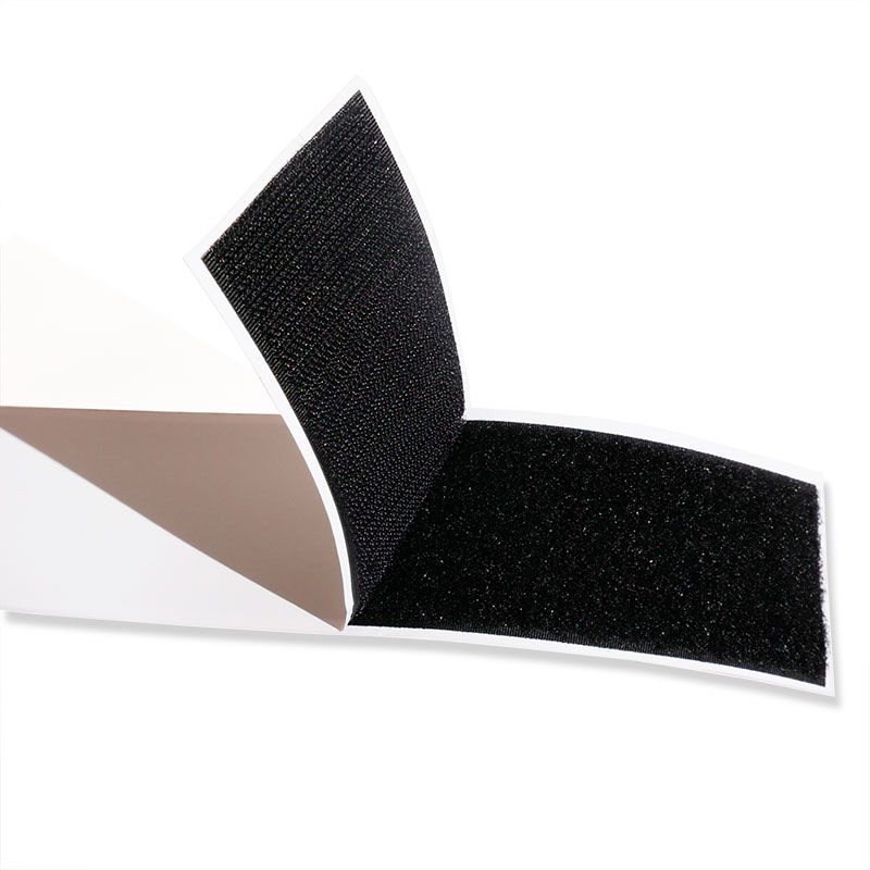 Ruban Velcro pour tissus - A coudre - Noir - 20 mm x 10 m