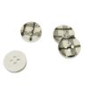 Bouton en résine motif vichy brillant 13 mm x 1