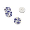 Bouton en résine motif vichy brillant 13 mm x 1