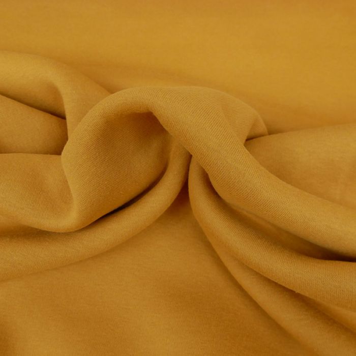 Tissu molleton sweat - ocre x 10 cm