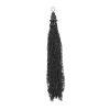 Pendentif pompon chaîne 10cm argent noirci x1