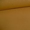 Tissu double gaze pois dorés - camel x 10cm
