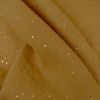 Tissu double gaze pois dorés - camel x 10cm