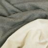 Tissu molleton sweat lurex argent - gris foncé x 10 cm