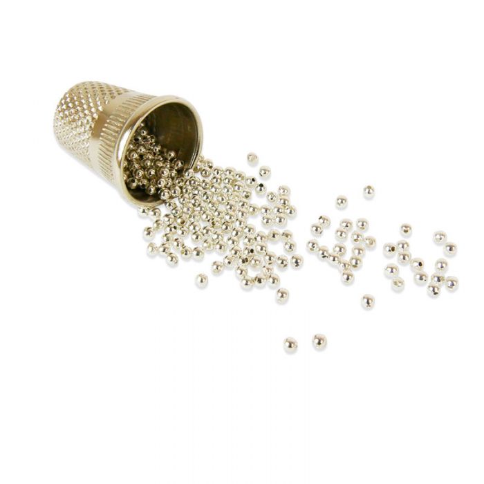 Perle en métal unie 2 mm x 1g