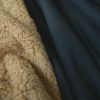 Tissu suédine envers fourrure mouton - encre x 10 cm