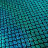 Tissu stretch lamé écailles sirène - turquoise x 10 cm