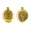 Breloque assiette 20mm dor