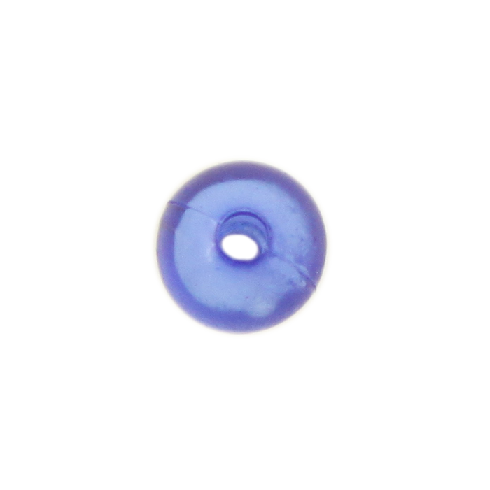 Perle en résine ronde 8mm bleu foncé x10