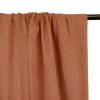 Tissu double gaze pois dorés - vieux rose x 10cm