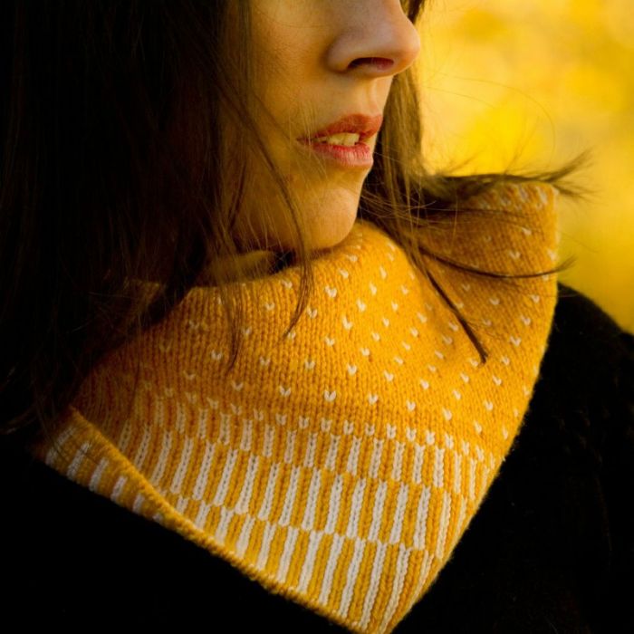 Snood Roy - fiche tricot Lucile Ateliers Designs