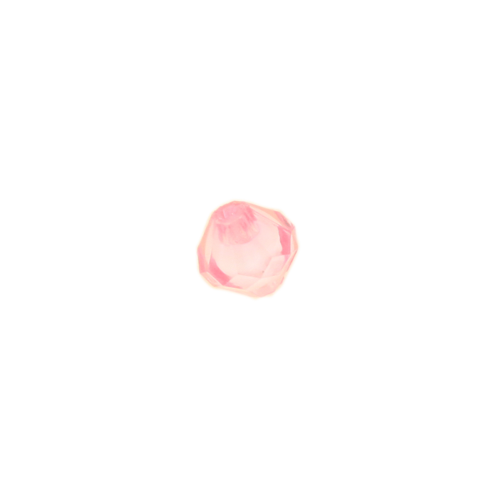 Perle en résine ovale 8mm rose clair x10