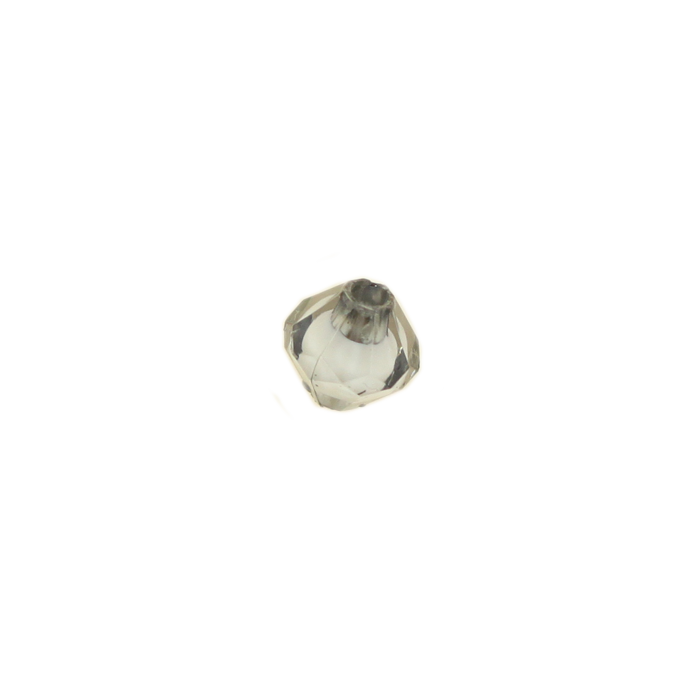 Perle en résine ovale 8mm gris x10