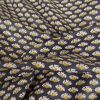 Tissu coton enduit fleurs - ocre x 10 cm