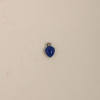 Breloque émaillée coeur 7mm bleu x1