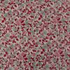 Tissu coton enduit fleurs - rose x 10 cm