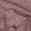 Tissu coton enduit fleurs - rose x 10 cm