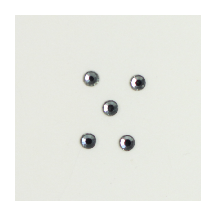 Perles à coller strassées 3mm gris x5