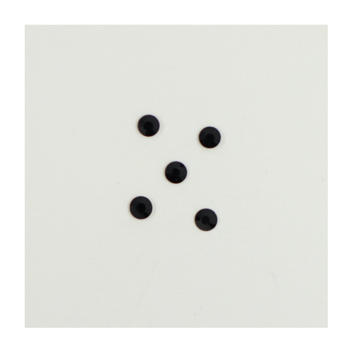 Perles à coller strassées 3mm noir x5