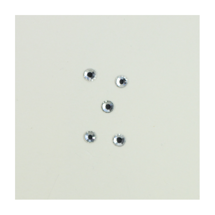 Perles à coller strassées 3mm transparent x5