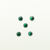 Perles à coller strassées 3mm vert foncé x5
