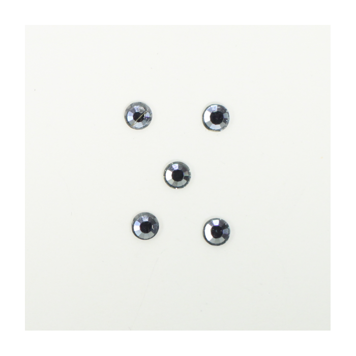 Perles à coller strassées 4mm gris x5