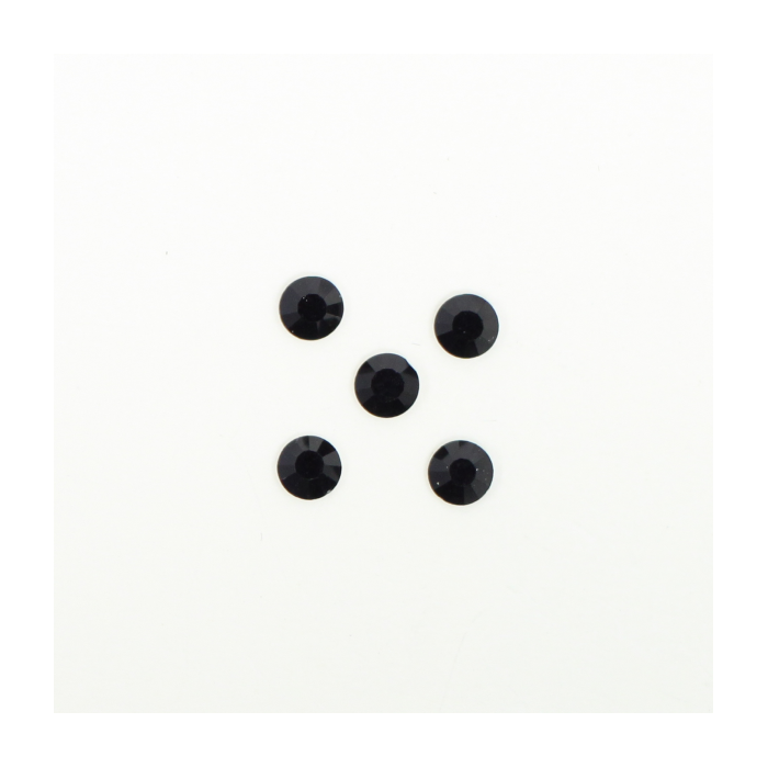 Perles à coller strassées 4mm noir x5