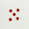 Perles à coller strassées 4mm rouge x5