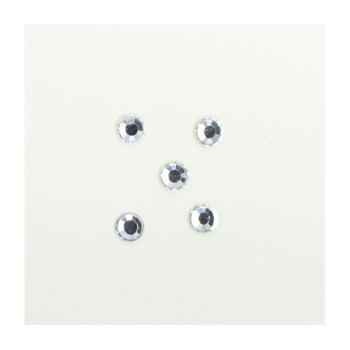 Perles à coller strassées 4mm transparent x5