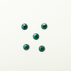 Perles à coller strassées 4mm vert foncé x5
