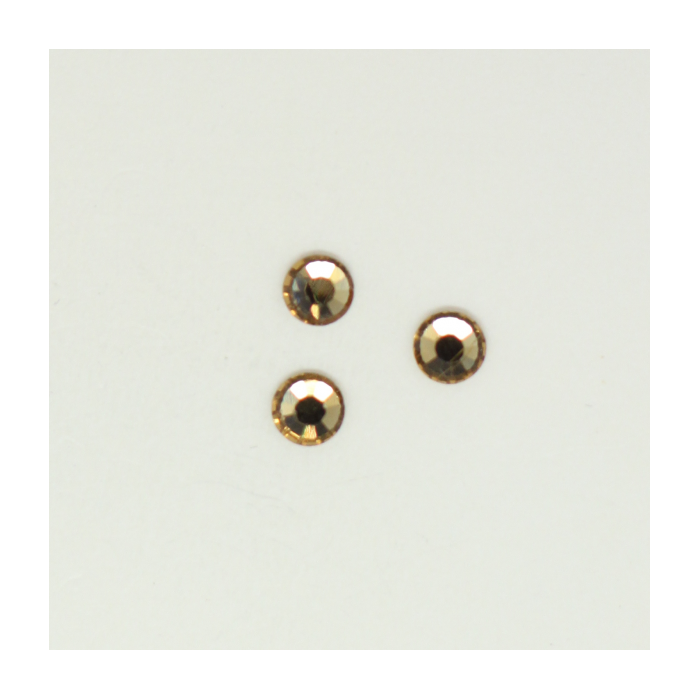 Perles à coller strassées 5mm ambrée