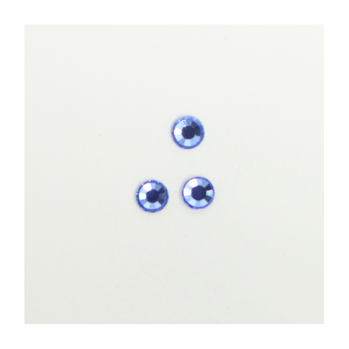 Perles à coller strassées 5mm bleu