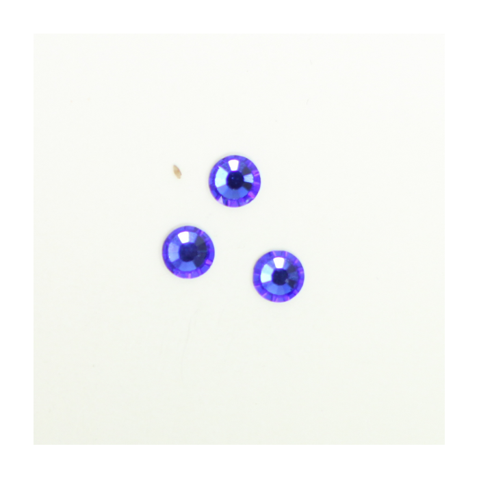 Perles à coller strassées 5mm bleu roi