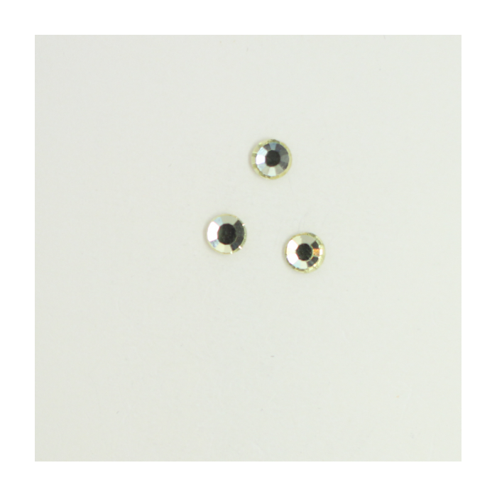 Perles à coller strassées 5mm jaune clair