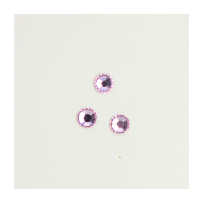 Perles à coller strassées 5mm rose clair