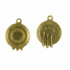 Breloque assiette 20mm bronze x1