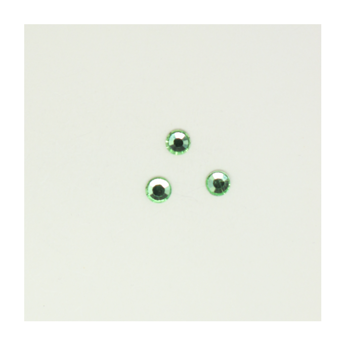Perles à coller strassées 5mm vert clair